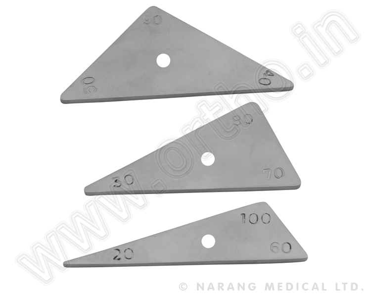 Triangular de posicionamiento placas (conjunto de tres)