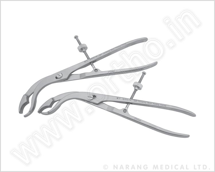 Q.010.14 - autocentrado sujeción de huesos Forcep 270mm