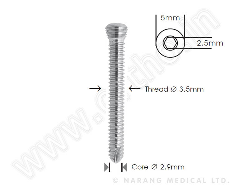  Bloqueo de seguridad Tornillo Ø 3,5 mm, SS, Autoperforantes, Longitud 10, 12, 14, 16, 18, 20, 22 y 24 mm (2 cada uno)